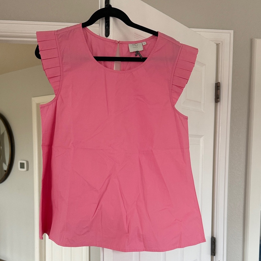 HD in Paris Fuchsia Pleated Sleeve Blouse